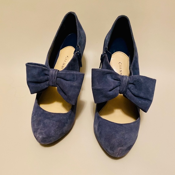 Gianni Bini Shoes - Suede bow platform heels